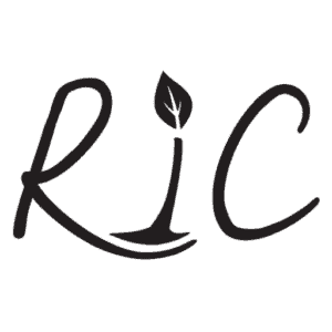 Restored Image Counselling black icon logo with leaf design symbolizing growth, supervision, and restoration for counsellors in BC